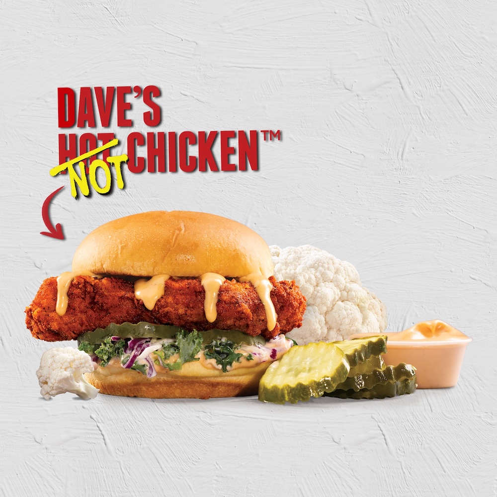 Daves Hot Chicken cauliflower slider - new plant-based foods for 2024